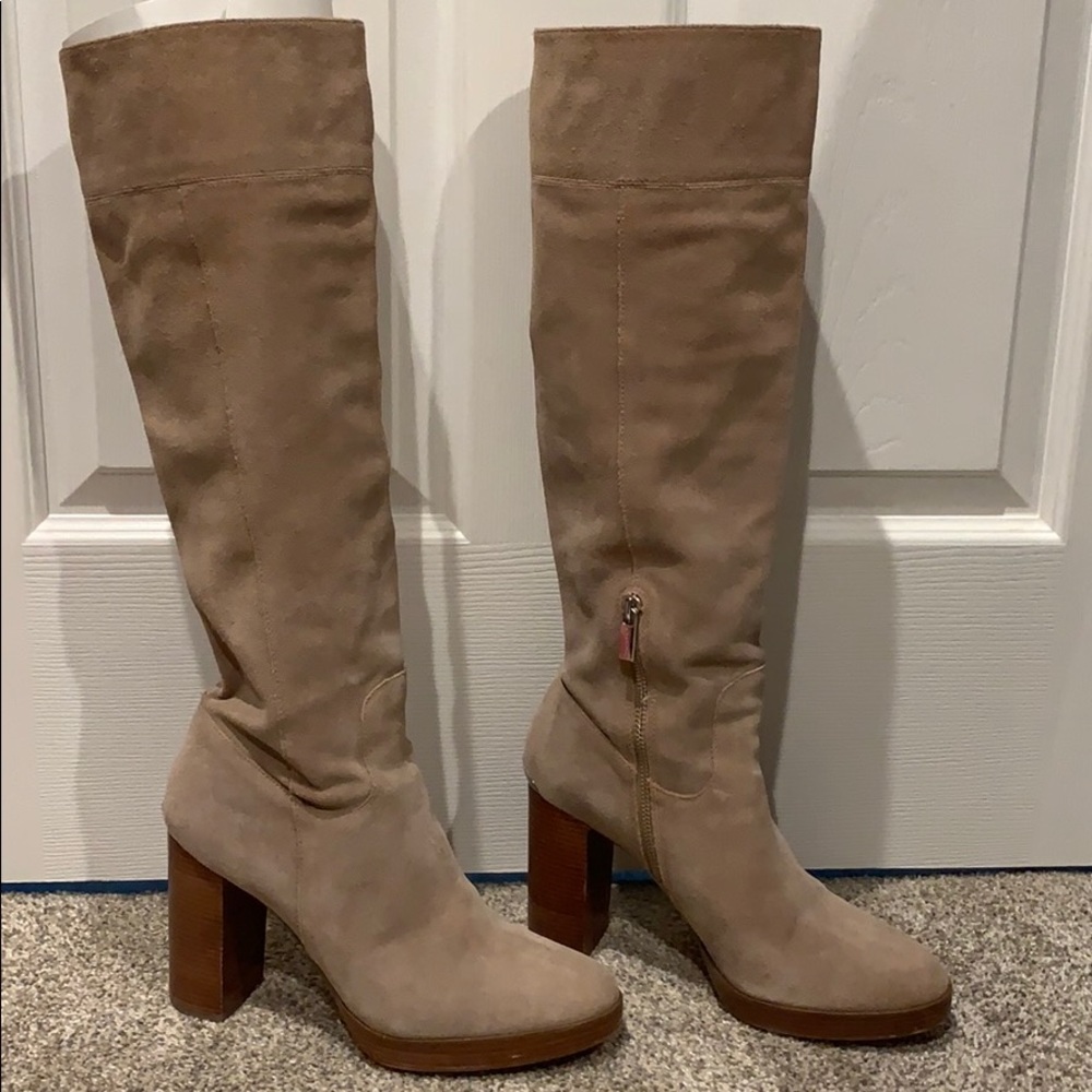 Tan suede Michael Kors boots